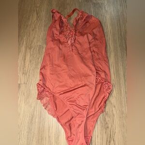 Auden Coral Lace Trim Bodysuit‎